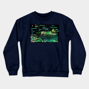 Colorful Night Flight Crewneck Sweatshirt